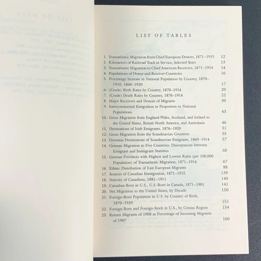 Crossings: The Great Transatlantic Migration, 1870–1914 by Walter Nugent. 1995.